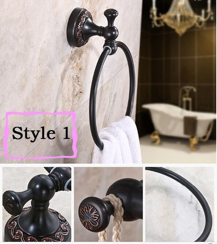Wall Mounted Oiled Bronze Bathroom Accessories