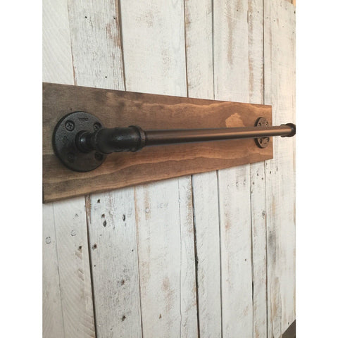 Bath towel holder - rustic towel bar - rustic bathroom towel bar