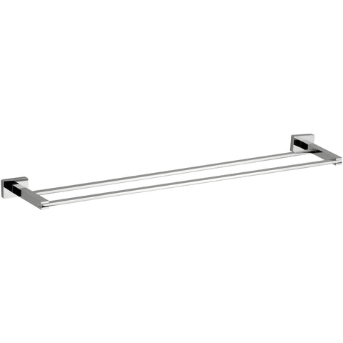 DI NY Double Towel Bar Rail Holder Hanger for Bathroom Towel Rack Chrome - 23.6-inch