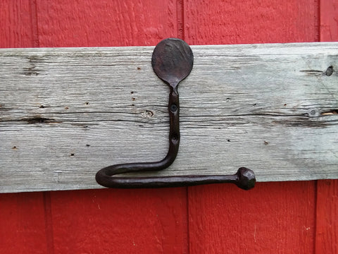 Toilet Paper Holder Hand Forged, Penny End Wrought Iron