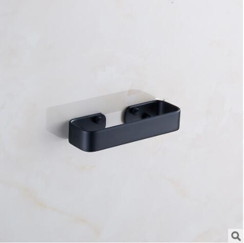 Solid Space Aluminum Black Towel Bar